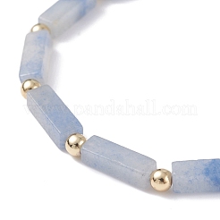 Bracelet extensible perles rectangle pierres naturelles&nbsp;BJEW-JB07506