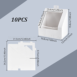 Faltbare Aufbewahrungsboxen aus Karton mit Geschenkdeckel und klarem PVC-Fenster&nbsp;CON-WH0099-67A