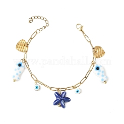 304 Edelstahl-Büroklammerkettenarmbänder für Frauen&nbsp;BJEW-JB14198-02