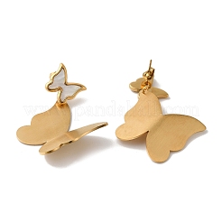 Boucles d'oreilles en acier inoxydable pour femmes&nbsp;EJEW-C110-11G