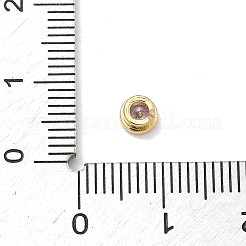 Flache runde Messing-Mikropavé-Zirkonia-Cabochons&nbsp;KK-P345-13G-A01