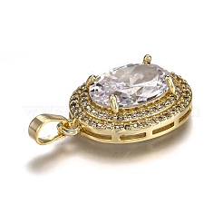 Pendentifs en zircon cubique transparent en laiton plaqué or&nbsp;ZIRC-F123-02E