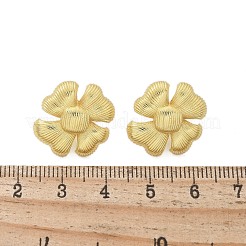 Messing-Blumen-Ohrstecker&nbsp;EJEW-R016-17G