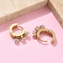 Pendientes de aro de acero inoxidable 201&nbsp;EJEW-D354-15G