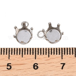 Sertissage de breloques griffes en strass pour pendentif en acier inoxydable 304&nbsp;STAS-B121-01B-P