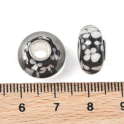 Perline europee in vetro lavorato a lume e con anima in ottone&nbsp;LAMP-P019-01P-08