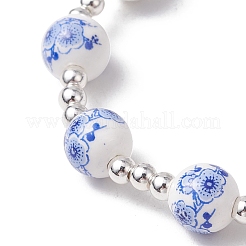 Bracelets extensibles en perles rondes d'hématite synthétique non magnétiques électrolytiques pour femmes&nbsp;BJEW-JB11600-02