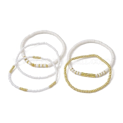 5 Stück 5-teiliges Stretch-Armband-Set aus Fimo-Scheiben&nbsp;BJEW-JB09685-01