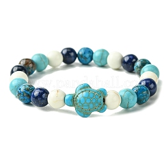 Sommer Strand Schildkröte/Seestern gefärbt synthetische türkis Armbänder&nbsp;BJEW-JB10896