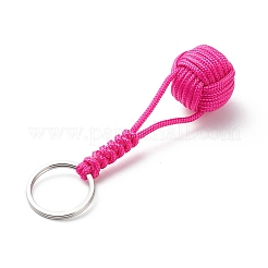 Porte-clés en polyester avec corde tressée&nbsp;KEYC-JKC00422