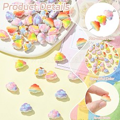 Perles acryliques opaques imprimées double face&nbsp;FIND-CJZ0001-009