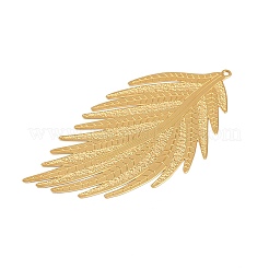 Pendenti con decorazioni in metallo inciso in acciaio inossidabile 304&nbsp;STAS-H236-02G-02