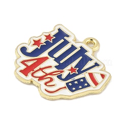 Pendentifs en alliage émaillé pour le jour de l'indépendance&nbsp;LS-FIND-M083-05C-G