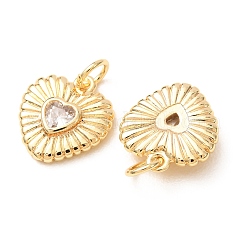Ciondoli di San Valentino in ottone con pavé di zirconi cubici&nbsp;CU-K002-44G-B