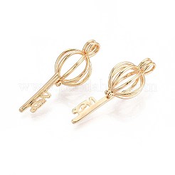 Messingkäfig Käfig Anhänger&nbsp;LS-KK-P115-07G-01