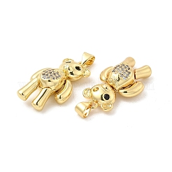 Pendentifs avec zircon cubiques à micro-pavés en laiton&nbsp;KK-H441-06E-G