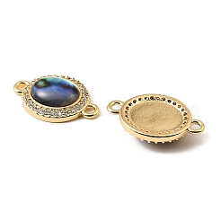 Ovale Verbindungsstück-Anhänger aus natürlicher Paua-Muschel&nbsp;KK-G538-12G