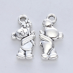 Tibetischer stil Aluminium Anhänger & Charms&nbsp;TIBE-R316-045AS-RS