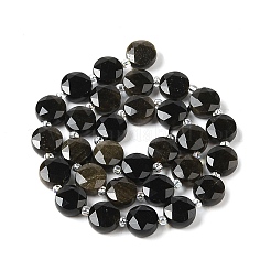 Natürliche goldene Schein Obsidian Perle Stränge&nbsp;G-C116-A07-01