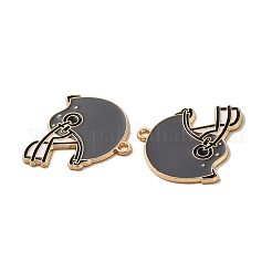 Pendentifs d'émail en alliage&nbsp;PALLOY-E028-04G-02
