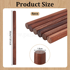 Baguettes en bois rondes cirées&nbsp;WOOD-OC0004-42B