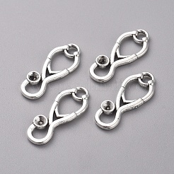 Pendentifs en alliage de style tibétain serti de strass&nbsp;TIBEP-WH0002-10AS