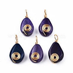 Pendentifs d'agate naturelle&nbsp;G-N326-137