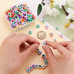 240 Stück 8 Farben handgefertigte Polymer Clay Perlen&nbsp;CLAY-CJ0001-51