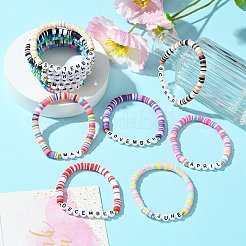 12 Monat Stretch-Armband-Sets aus Polymer-Ton und Acrylperlen für Damen&nbsp;BJEW-SW00142