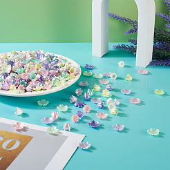 550 Stück 11 Farben Sprühfarbe ABS-Kunststoff Imitationsperlen&nbsp;MACR-PJ0001-06