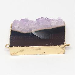 Natürlicher druzy Amethyst verbindet Steckverbinder&nbsp;G-G895-12G