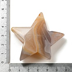 Figurines d'étoiles de guérison sculptées en agate de fleur de cerisier naturelle&nbsp;PW-WG47898-01