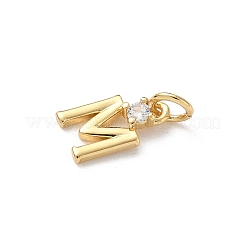 Ciondoli in ottone con pavé di zirconi chiari&nbsp;KK-A273-01G-M