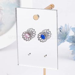 4 espositore per orecchini in acrilico in 2 stili con carta da appendere&nbsp;EDIS-FG0001-42
