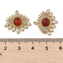 Natürliche Karneol (gefärbt und erhitzt) Augenanhänger&nbsp;STAS-P380-24G-03