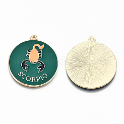 Pendentifs d'émail en alliage&nbsp;ENAM-S126-031I-RS