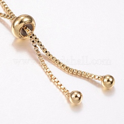 Bracciali in metallo con microbolle in zirconi cubici regolabili in ottone&nbsp;BJEW-J180-14G
