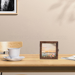 Vetrina per insetti quadrata in legno con tappetino in schiuma EVA bianca all'interno&nbsp;CON-WH0086-103B