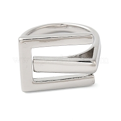 Anelli per polsini aperti geometrici con lettera e in ottone da donna&nbsp;RJEW-B062-01P