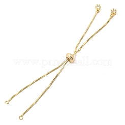 Herstellung eines Armbands mit Schiebeverschluss aus 1 mm Messingboxkette&nbsp;MAK-K024-06G