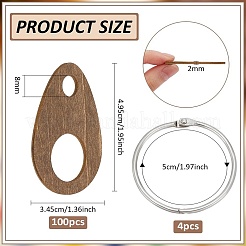 100 Stück Holzseidenspule&nbsp;DIY-BC0013-82B