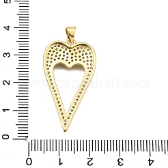 Pendentifs avec zircon cubiques à micro-pavés en laiton&nbsp;KK-K401-05A-G