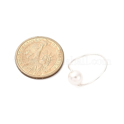 2 anello da dito con perle rotonde avvolte in filo di rame&nbsp;RJEW-JR00936