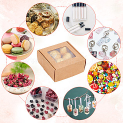 Quadratische faltbare Geschenkboxen aus Papier&nbsp;LS-CON-WH0094-46B-01