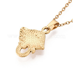 Colliers pendentifs en acier inoxydable 304&nbsp;NJEW-T018-44G