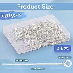 600 Stück Messing-Augenstift&nbsp;KK-SP0001-69B-S