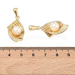 Ciondoli in perle finte in acciaio inossidabile 304 e plastica ABS&nbsp;STAS-C172-25G