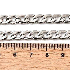 Colliers à maillons cubains en acier inoxydable 304 de 6 mm pour femmes et hommes&nbsp;NJEW-B134-01C-P