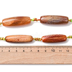 Naturbrand Knistern Achat Perlen Stränge&nbsp;G-P605-E01-01