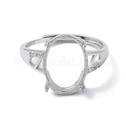 Composants de bague ajustables en 925 argent sterling&nbsp;STER-K179-38P